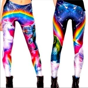 Blackmilk rare limited edition unicorn rainbow leggings S